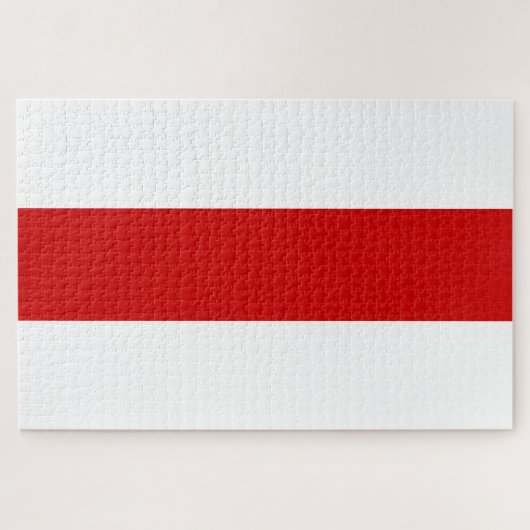 ベラルーシ赤と白国旗 ジグソーパズル (横)