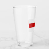 ベラルーシ赤と白国旗 タンブラーグラス (右)