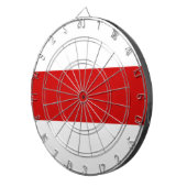 ベラルーシ赤と白国旗 ダーツボード (正面右)