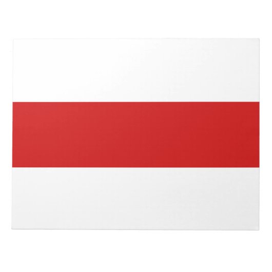 ベラルーシ赤と白国旗 ノートパッド (正面)