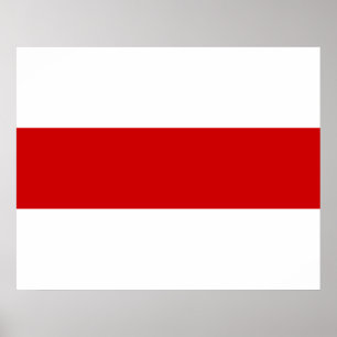 ベラルーシ赤と白国旗 ポスター