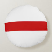 ベラルーシ赤と白国旗 ラウンドクッション (裏面)