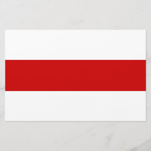 ベラルーシ赤と白国旗 便箋 (正面)