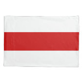 ベラルーシ赤と白国旗 枕カバー (裏面)