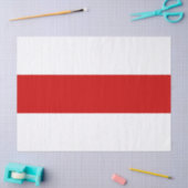 ベラルーシ赤と白国旗 薄葉紙 (クラフト)