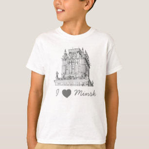 ベラルーシ·イ·ラブ·ミンスク·シティ·ゲイツ·アーキテクチャー Tシャツ