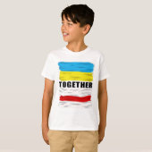 ベラルーシ ウクライナを支持 平和を願う Tシャツ (正面フル)