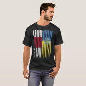 ベラルーシ ウクライナ ベラルーシ人 ウクライナ国旗 Tシャツ (正面フル)