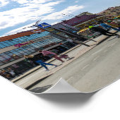 ベラルーシ・グロドノ市街並み建築市民 ポスター (角)