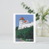 ベラルーシ・グロドノ市街地建築城 ポストカード (スタンド正面)