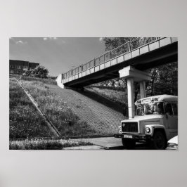 ベラルーシ・グロドノ旧レトロソ連バス ポスター