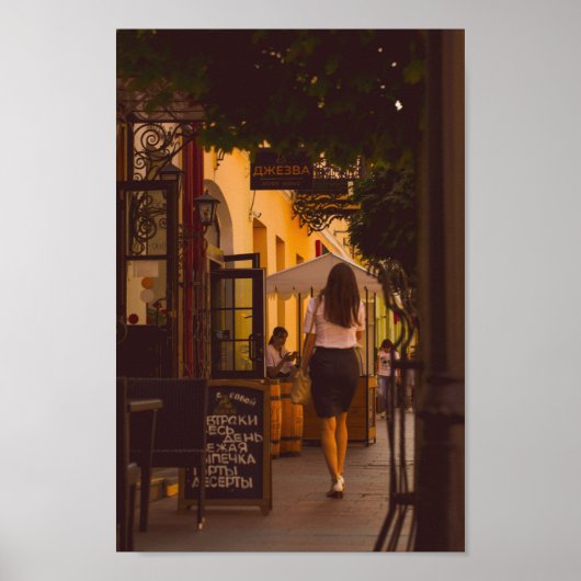 ベラルーシ・グロドノ都市景観シティ建築 ポスター (正面)