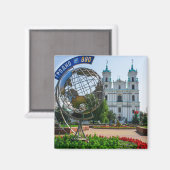 ベラルーシ・グロドノ都市景観シティ建築 マグネット (正面/裏面)