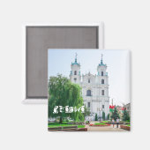ベラルーシ・グロドノ都市景観シティ建築 マグネット (正面/裏面)