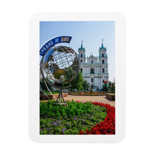 ベラルーシ・グロドノ都市景観シティ建築 マグネット (縦)