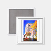 ベラルーシ・グロドン建築景観磁石 マグネット (正面/裏面)