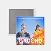 ベラルーシ・グロドン建築景観磁石 マグネット (正面/裏面)