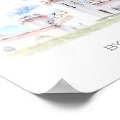 ベラルーシ・コサバ城建築自然ポスター ポスター (角)