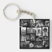 ベラルーシ・ゴルドノブレスト・ミンスク建築コラージュ キーホルダー (正面)