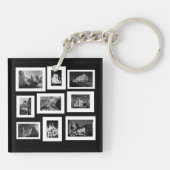 ベラルーシ・ゴルドノブレスト・ミンスク建築コラージュ キーホルダー (裏面)