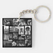 ベラルーシ・ゴルドノブレスト・ミンスク建築コラージュ キーホルダー (裏面)