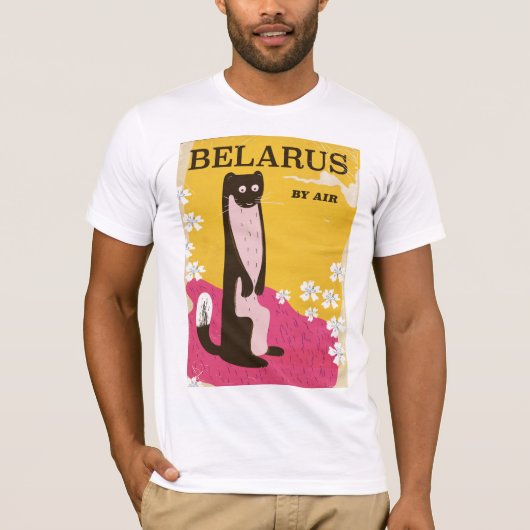 ベラルーシ ビンテージ 旅行 ポスター Tシャツ (正面)