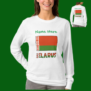ベラルーシ ベラルーシ国旗 緑 カスタマイズギフト Tシャツ