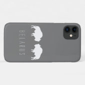 ベラルーシ・ベラルーシ・ビソンЗубр Беларусьミニマリズム Case-Mate iPhoneケース (裏面(横))