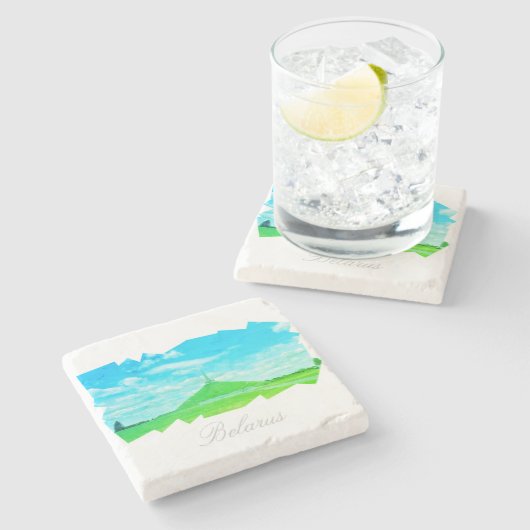 ベラルーシ・マウンド・オブ・グローリー建築自然 ストーンコースター (横)