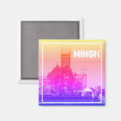 ベラルーシ・ミンスク建築都市景観マグネット マグネット (正面/裏面)