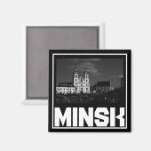 ベラルーシ・ミンスク建築都市景観マグネット マグネット (正面/裏面)