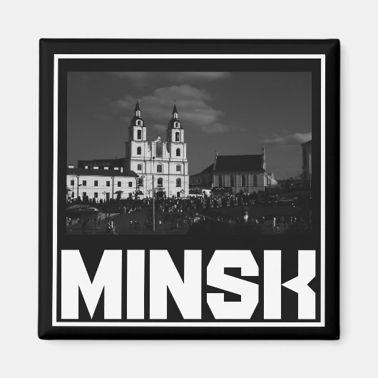 ベラルーシ・ミンスク建築都市景観マグネット マグネット (正面)