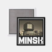 ベラルーシ・ミンスク建築都市景観マグネット マグネット (正面/裏面)
