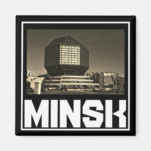 ベラルーシ・ミンスク建築都市景観マグネット マグネット (正面)