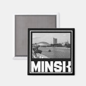 ベラルーシ・ミンスク建築都市景観マグネット マグネット (正面/裏面)
