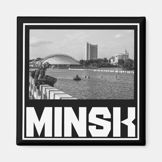 ベラルーシ・ミンスク建築都市景観マグネット マグネット (正面)