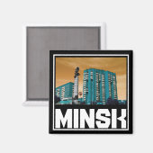 ベラルーシ・ミンスク建築都市景観マグネット マグネット (正面/裏面)