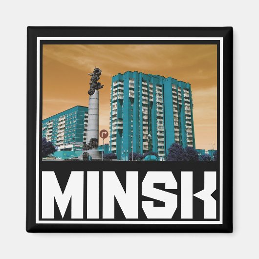 ベラルーシ・ミンスク建築都市景観マグネット マグネット (正面)