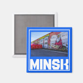 ベラルーシ・ミンスク建築都市景観マグネット マグネット (正面/裏面)
