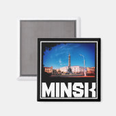 ベラルーシ・ミンスク建築都市景観マグネット マグネット (正面/裏面)