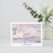 ベラルーシ ミンスク 建築 ポストカード (スタンド正面)