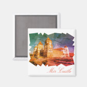 ベラルーシ ミール城 アーキテクチャ 絵画 マグネット (正面/裏面)
