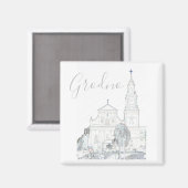 ベラルーシHrodna Grodno様式建築磁石 マグネット (正面/裏面)