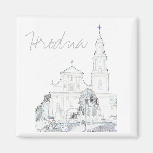 ベラルーシHrodna Grodno様式建築磁石 マグネット (正面)
