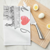 ベラルーシIラブミンスク市門建築 キッチンタオル (四つ折り)