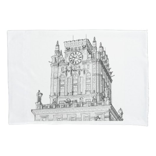 ベラルーシIラブミンスク市門建築 枕カバー (正面)