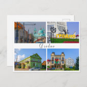 ベラルースグロドノシティスケープ市の通り建築 ポストカード (正面/裏面)