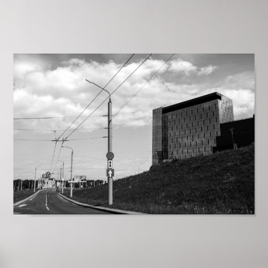 ベラルースグロドノシティスケープ市内景観ビュー建築 ポスター (正面)