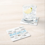 ベラルースミンスクブレスト建築紙コースター スクエアペーパーコースター (インサイチュ)