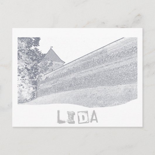 ベラルースリダシティスケープ市城建築 ポストカード (正面)